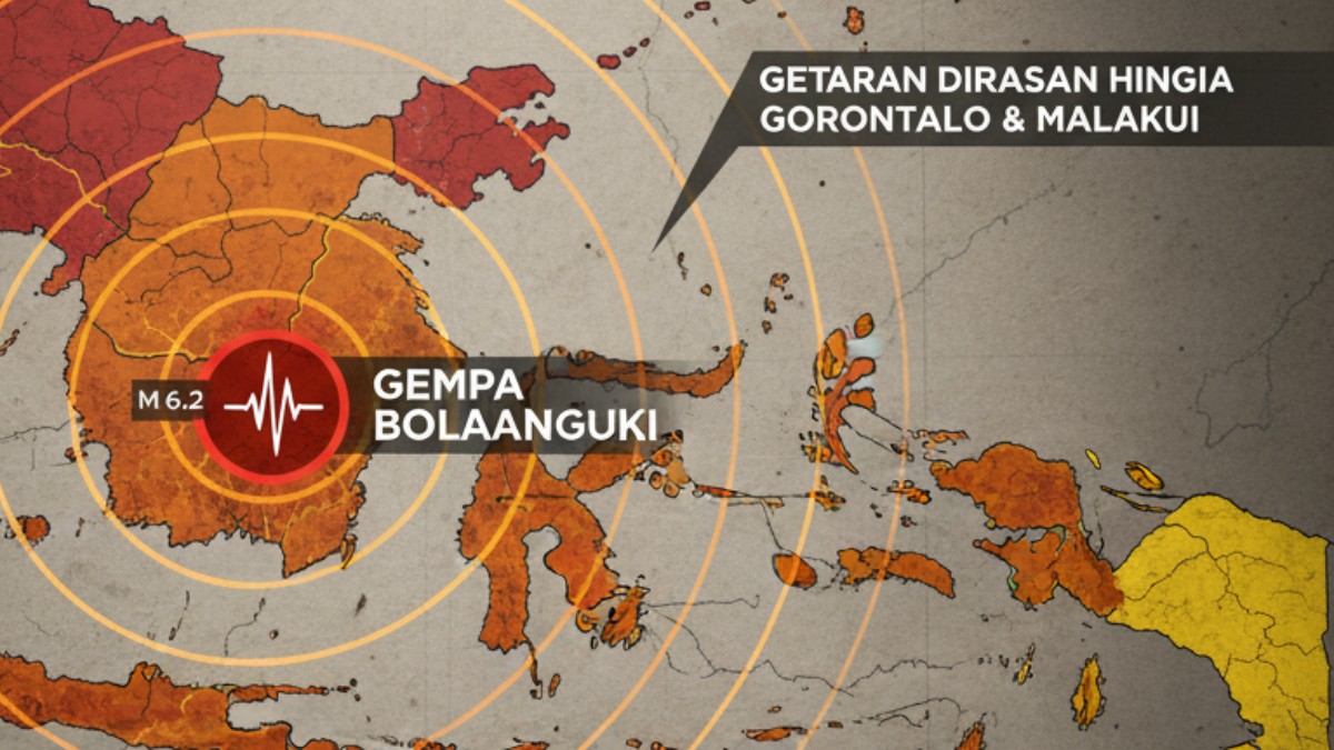 GEMPA BUMI M 6,2 DI WILAYAH BOLAANGUKI, SULAWESI UTARA