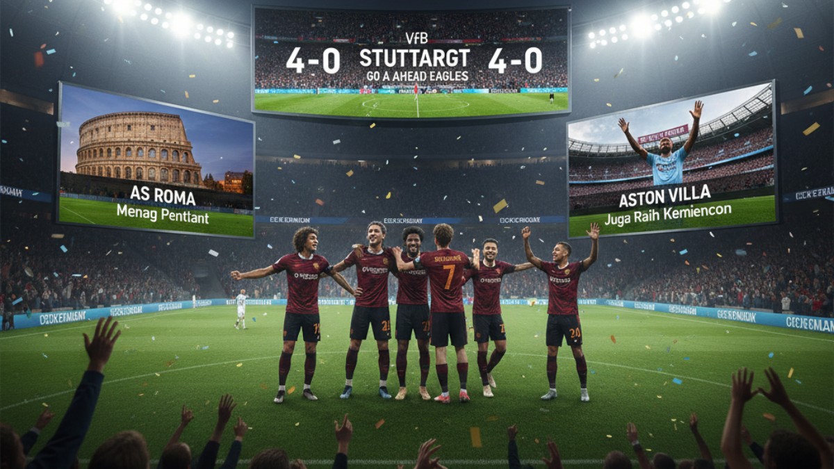 Stuttgart Hancurkan Go Ahead Eagles 4-0, AS Roma dan Aston Villa Juga Raih Kemenangan Penting