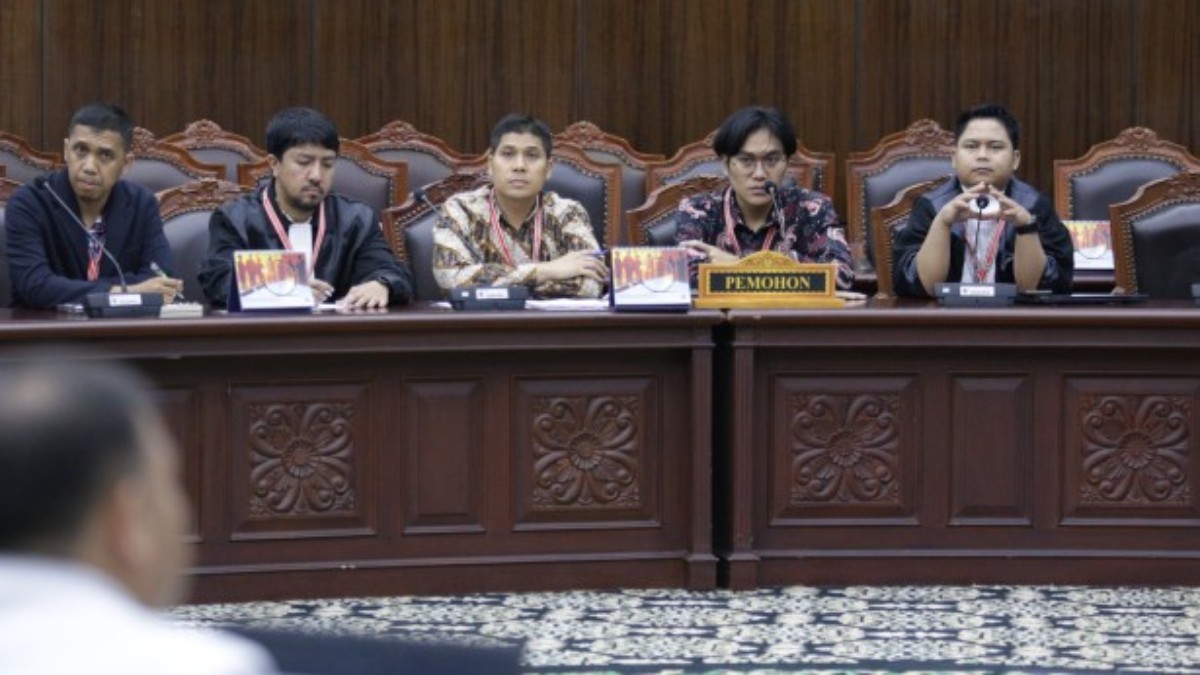Suasana ruang sidang MK